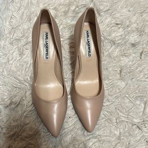 Karl lagerfeld nude heels size 10 mint condition